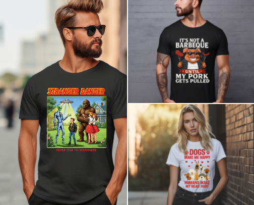 Add some humor to your wardrobe with Funny T-shirts cover photo collage