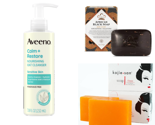 Black girl skin care essential 💗👸🏿 cover photo collage