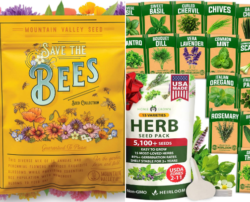 SEEDS, BLOOMS & GARDEN OBSESSIONS cover photo collage