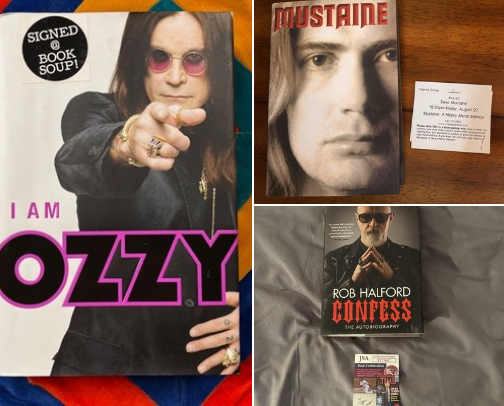 The Ultimate Heavy Metal & Musician’s Bookshelf 🤘📚 cover photo collage