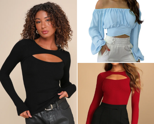 Sexy trendy tops cover photo collage