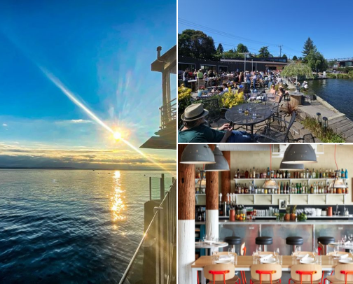 Waterview dining in Seattle cover photo collage