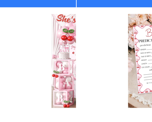 Baby Shower & Birthday Ideas cover photo collage