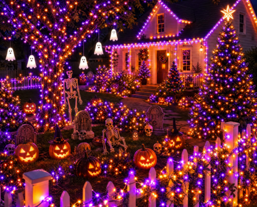 Halloween Decorations cover photo collage