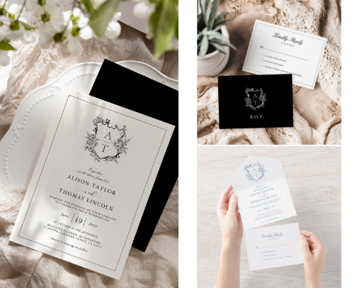 Floral Elegant Crest Wedding Collection cover photo collage