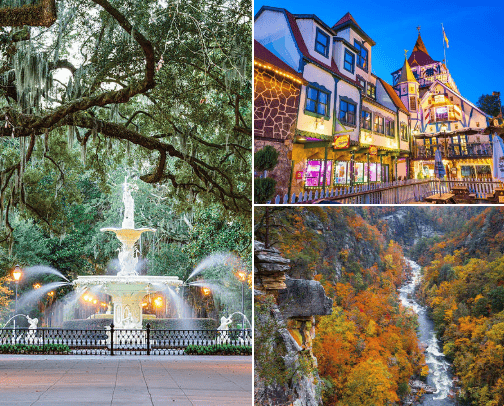 Best places to visit in Georgia❤️ cover photo collage