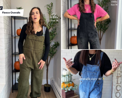 Overalls That Flatter cover photo collage