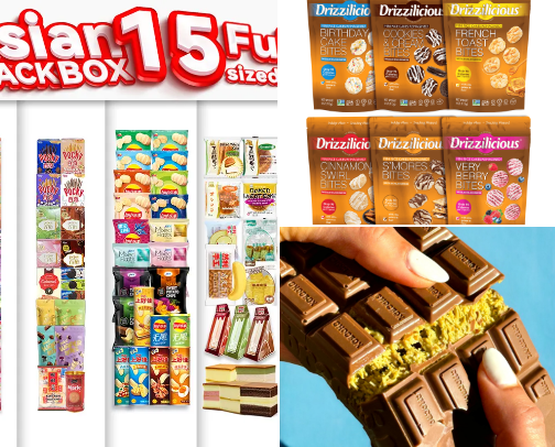 Snack finds cover photo collage