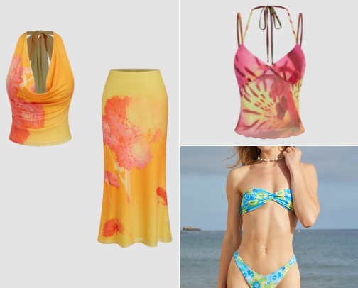 tropical vacation outfit inspo 🌺 cover photo collage