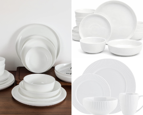 Top 10 White Porcelain Dinnerware Sets cover photo collage