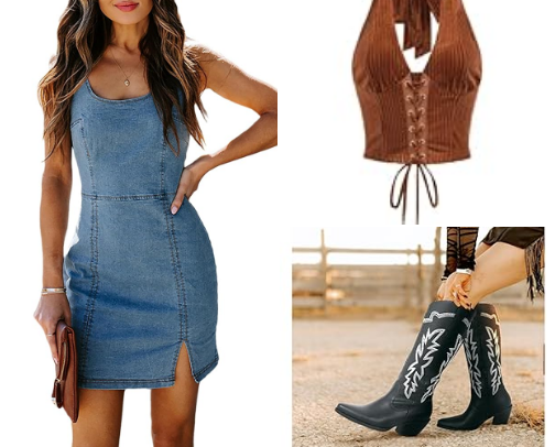 Western Chic Wardrobe: Boots, Belts & Boho Cowgirl Styles cover photo collage