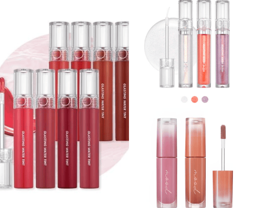 Korean lip products💛 cover photo collage