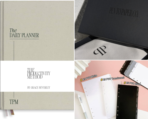 Planner and Organisation Setup: A5 Planners, Refills and Desk Stationery for Busy Professionals cover photo collage