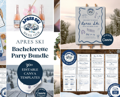 Apres Ski Bachelorette Party cover photo collage