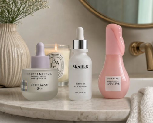The Glow-Boosting Serums, Oils & Facial Treatments I Swear By for Actually Good Skin cover photo collage