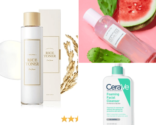 My tried & true skincare products🫶🏻 cover photo collage