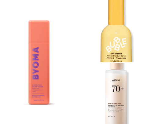 Clear and Glowy Skincare Products cover photo collage