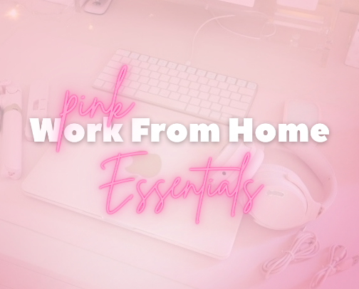 Pink WFH Essentials 🎀 cover photo collage