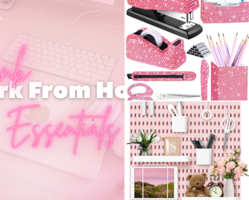 Pink WFH Essentials 🎀 cover photo collage