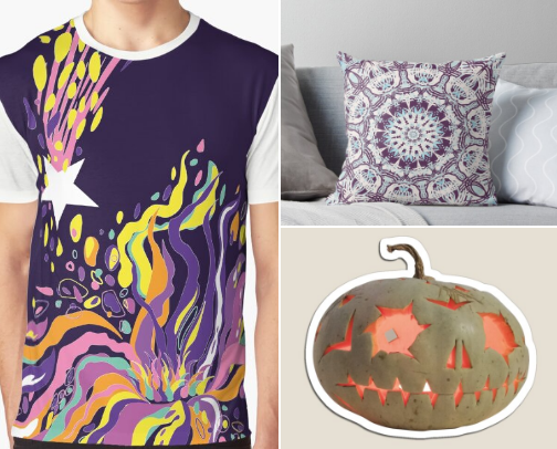 REDBUBBLE.COM NICE THINGS. UNIQUE ITEMS. cover photo collage