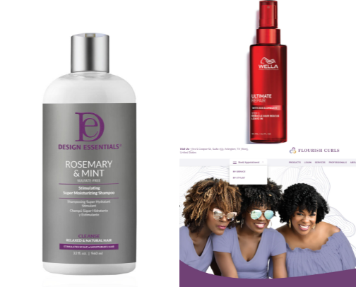 Cosmetic hair care cover photo collage