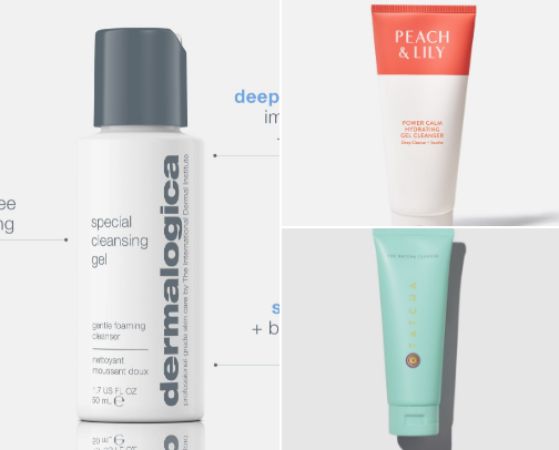 CLEANSERS ➡️ combo-oily skin cover photo collage