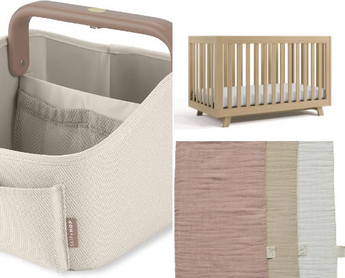 New Mom survival guide : Nursery + Bedside Cart cover photo collage