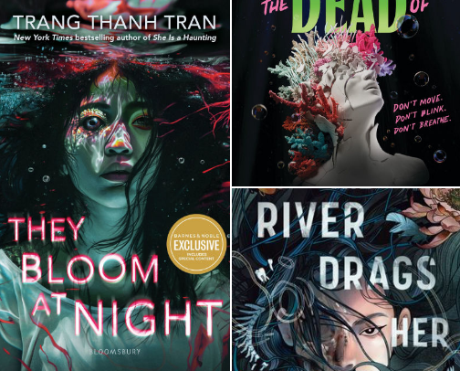 Horror Books with Plants cover photo collage