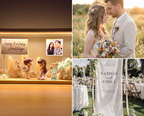 Wedding gifts and essentials cover photo collage