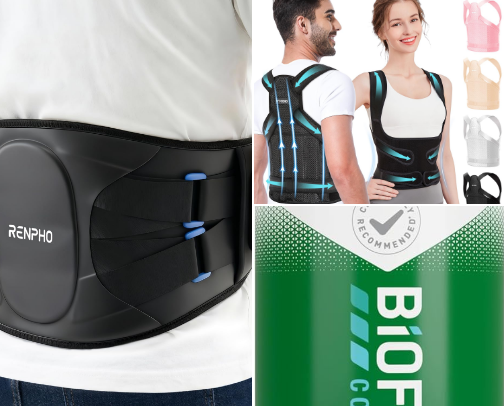 Back pain sufferers cover photo collage