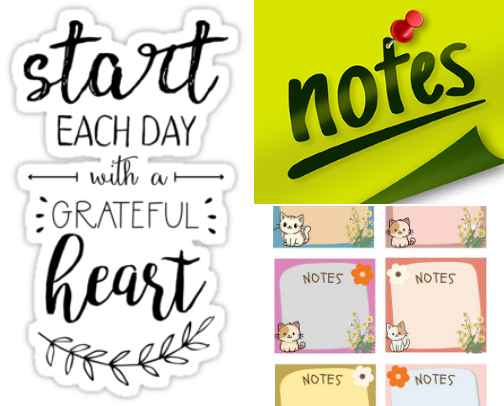 Motivational Notes Sticker cover photo collage
