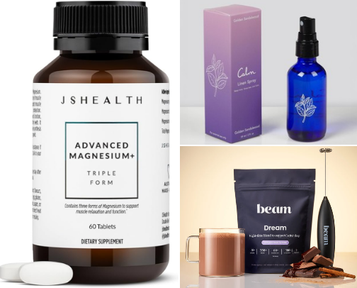 Must haves for the best night’s sleep cover photo collage