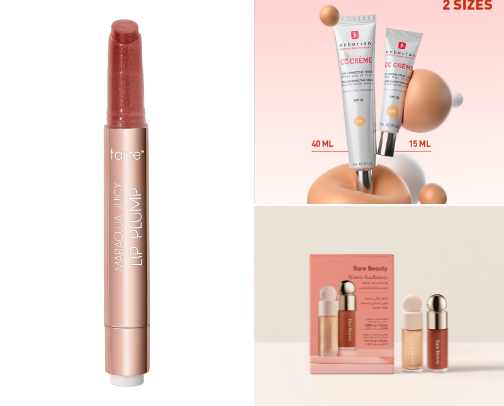 skincare & makeup cover photo collage