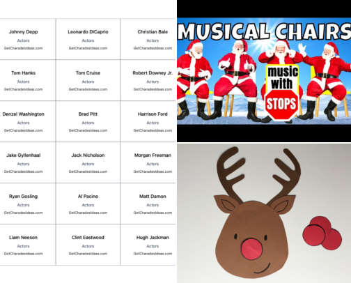Fun Christmas Party Games & Holiday Activities for the Whole Family cover photo collage