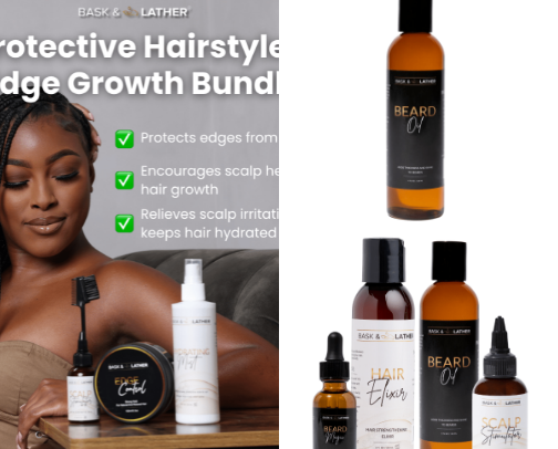 Hair Growth Products cover photo collage