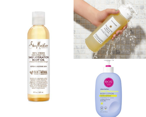 body care products cover photo collage