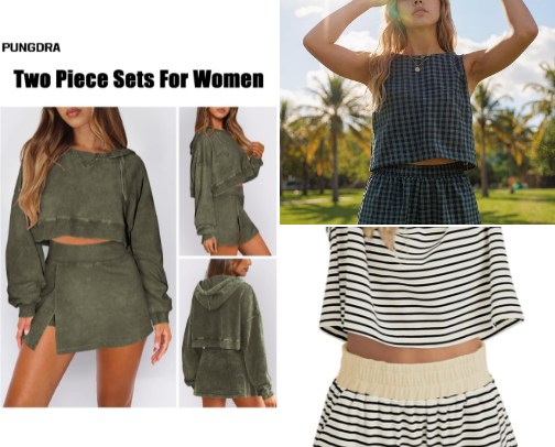 Chic & effortless: the perfect matching sets💕 cover photo collage