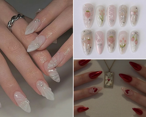 Press on nailss cover photo collage