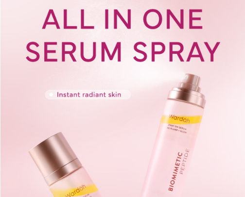 Serum spray cover photo collage