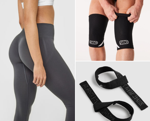 lifting essentials & cute but functional gym fits 🏋️‍♀️🤍 cover photo collage
