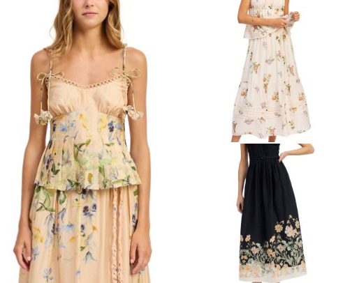 floral dresses - zimmermann inspired cover photo collage