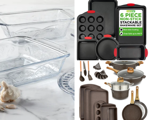 Baking Ware dishes cover photo collage