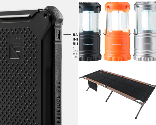 Camping and emergencies cover photo collage