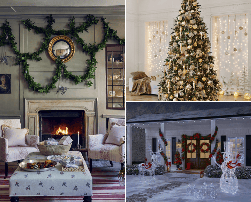 Christmas decorations cover photo collage