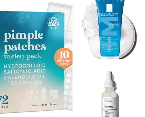 BYE BYE PIMPLES! best acne prone skincare products 🙂‍↕️ cover photo collage