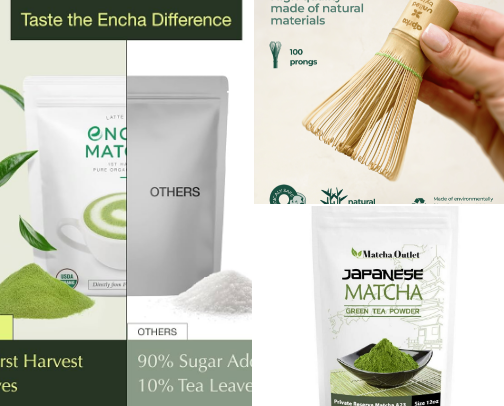 ⭐ MATCHA LOVERS ESSENTIALS 💚 cover photo collage