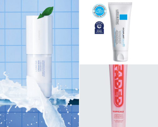 best skincare for dry acne prone skin !!! cover photo collage