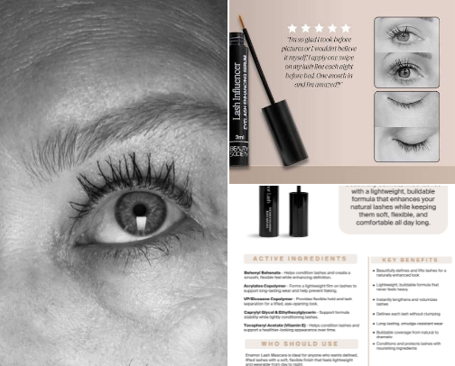 Lashes cover photo collage