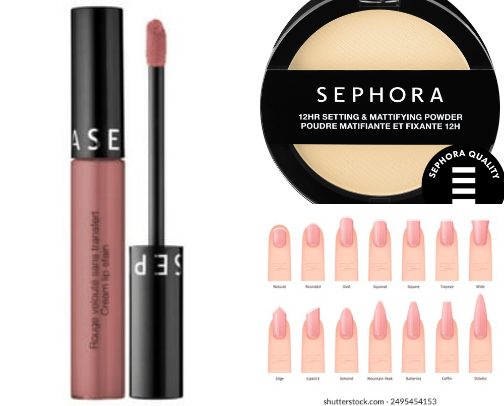 Cosmetic cover photo collage