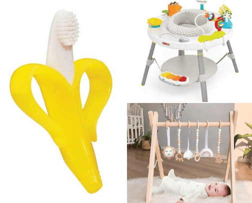 Best Baby Toys & must haves for 3+ months. cover photo collage